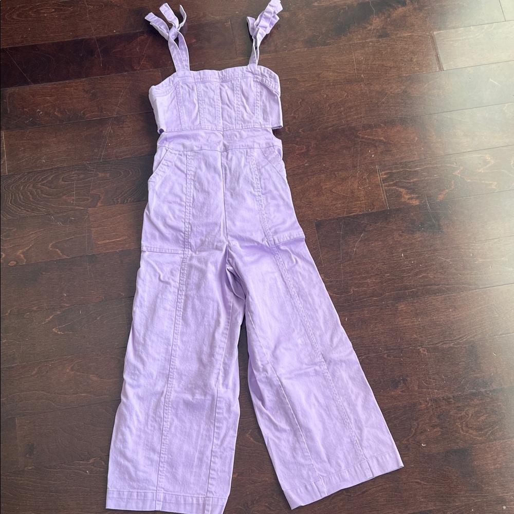 Lilac Girls' Wide-Leg One-Piece Jumpsuit - Kids